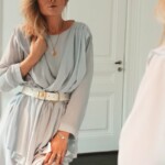 Sweet melody pastel purple wrap ruffle vintage dress