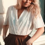 Formentera white embroidered handmade vintage blouse
