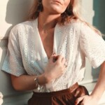 Formentera white embroidered handmade vintage blouse