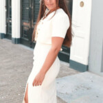 Elegance classic yellow cream vintage dress