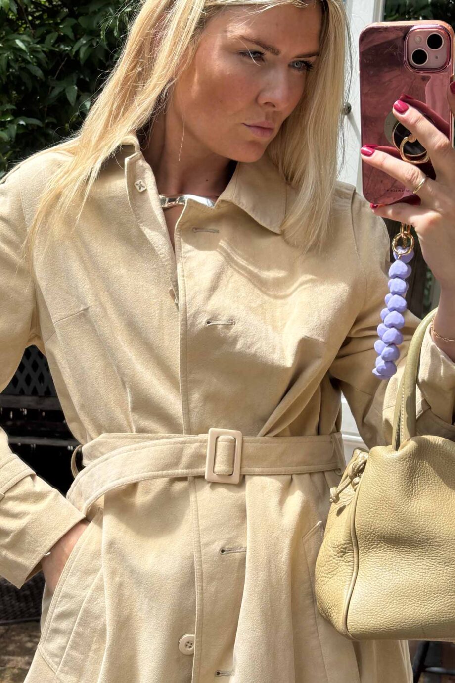 Sable luxe parisian suede trench
