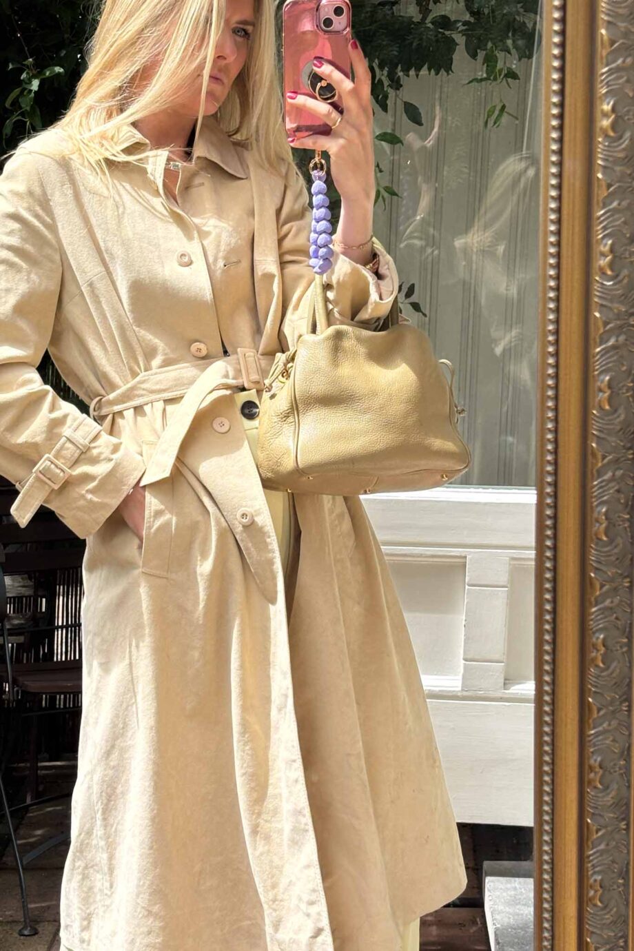 Sable luxe parisian suede trench
