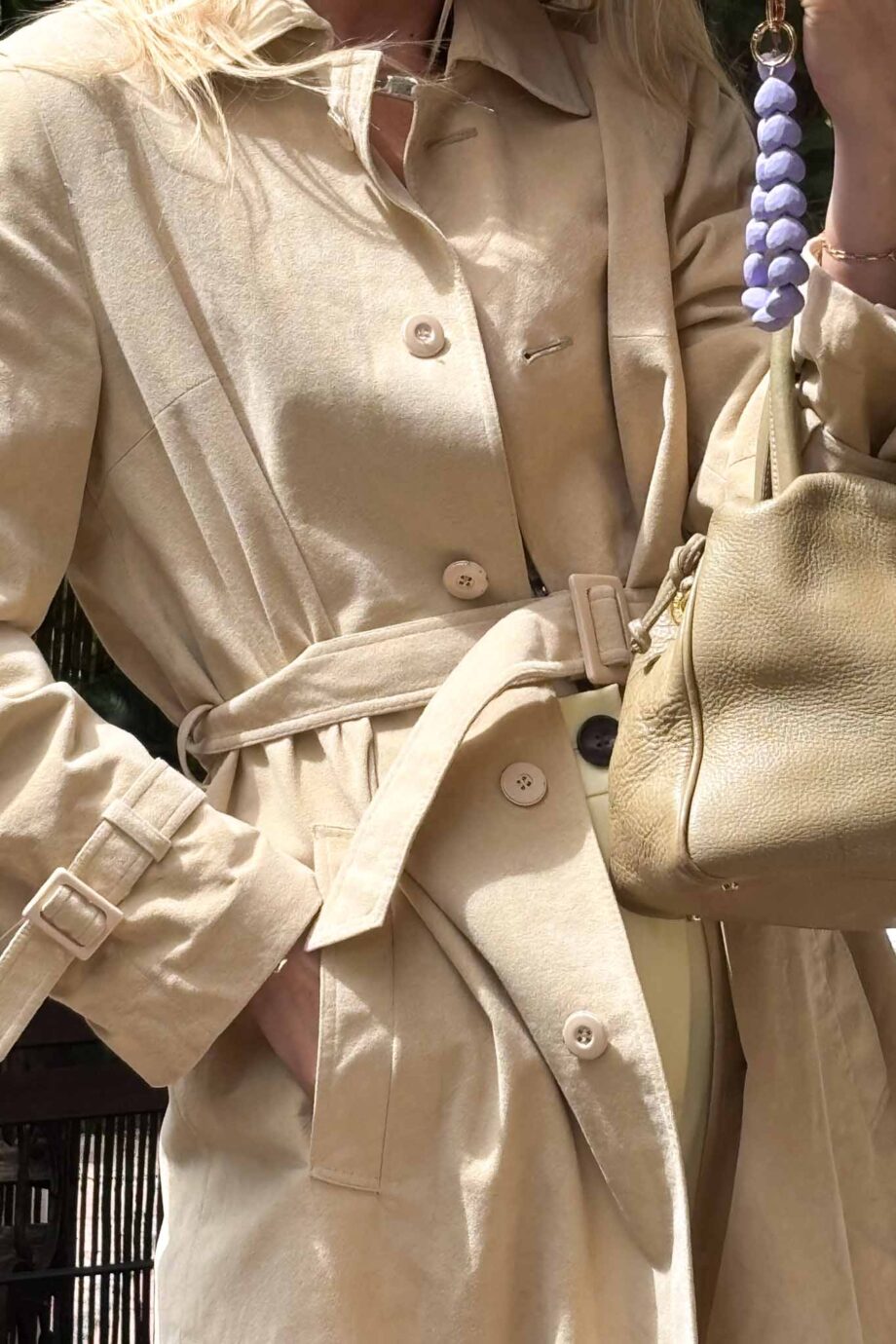 Sable luxe parisian suede trench