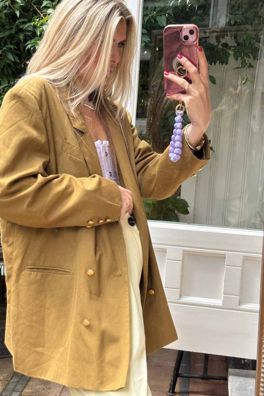 L'été esthétique camel Parisian oversized blazer