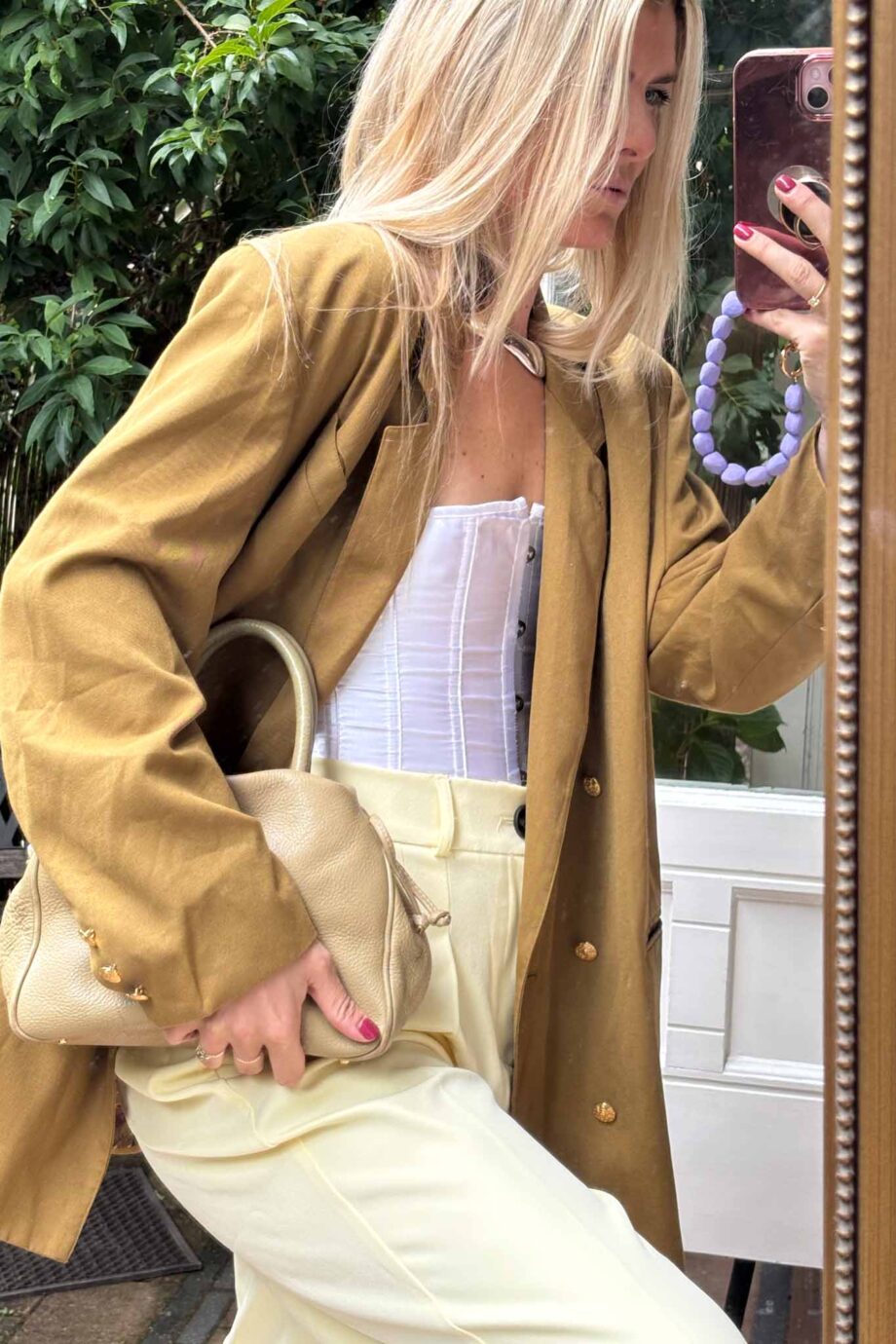L'été esthétique camel Parisian oversized blazer