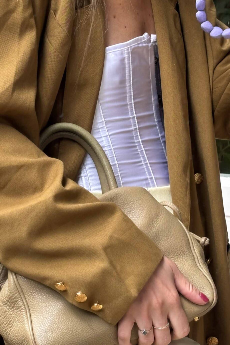 L'été esthétique camel Parisian oversized blazer