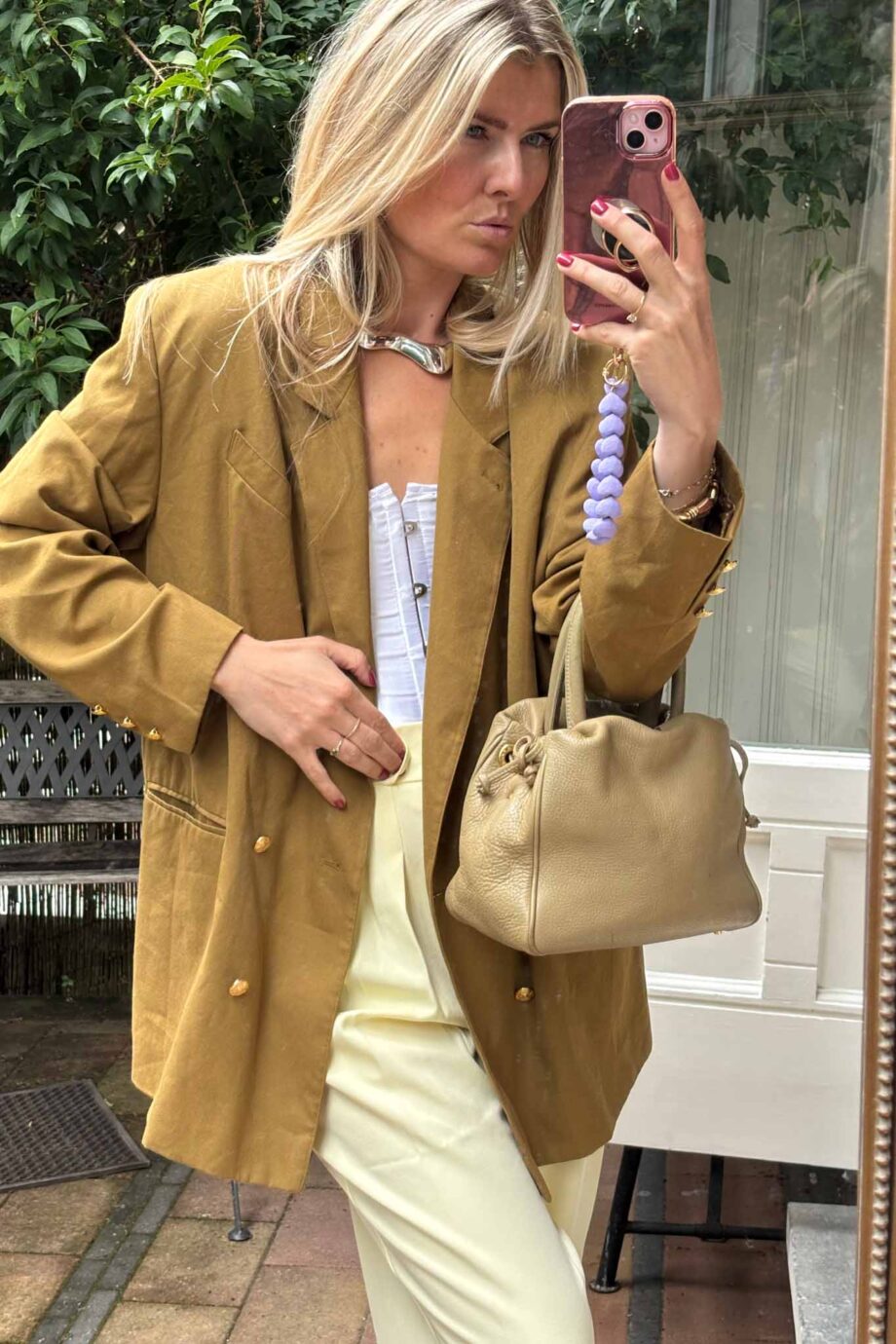 L'été esthétique camel Parisian oversized blazer