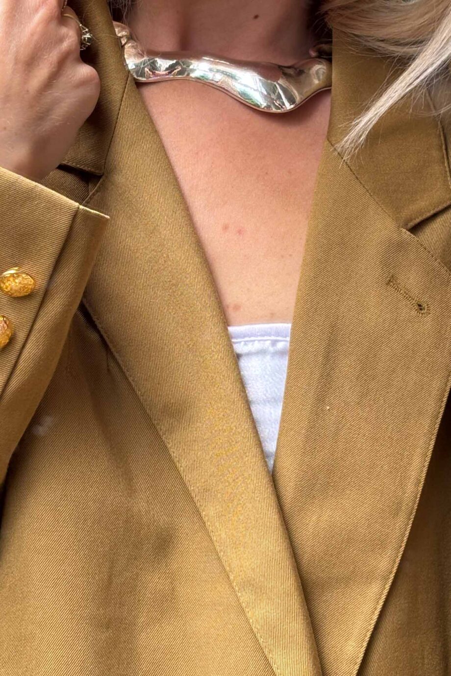 L'été esthétique camel Parisian oversized blazer
