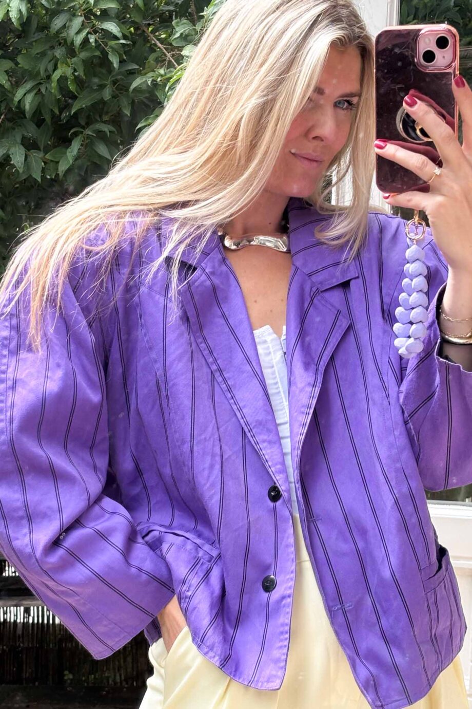 Le violet statement French cotton jacket