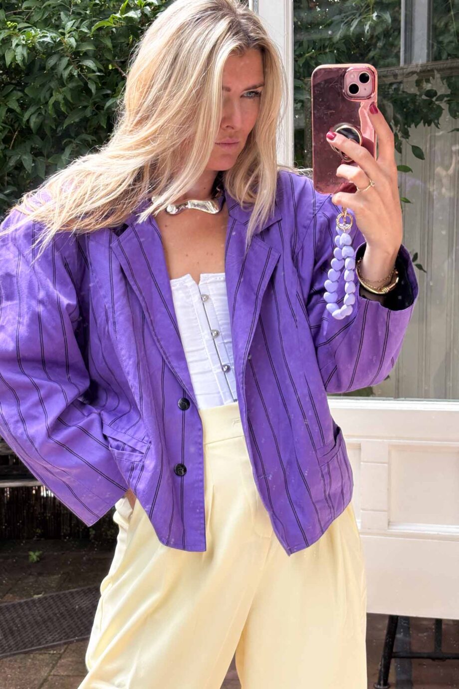 Le violet statement French cotton jacket