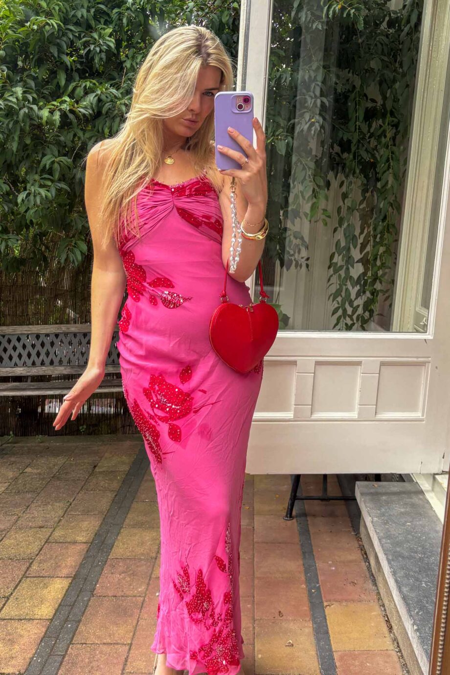 The belleville reverie in Paris silk dress