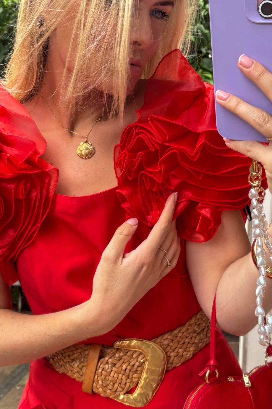 The red watermelon spritz cocktail runway dress