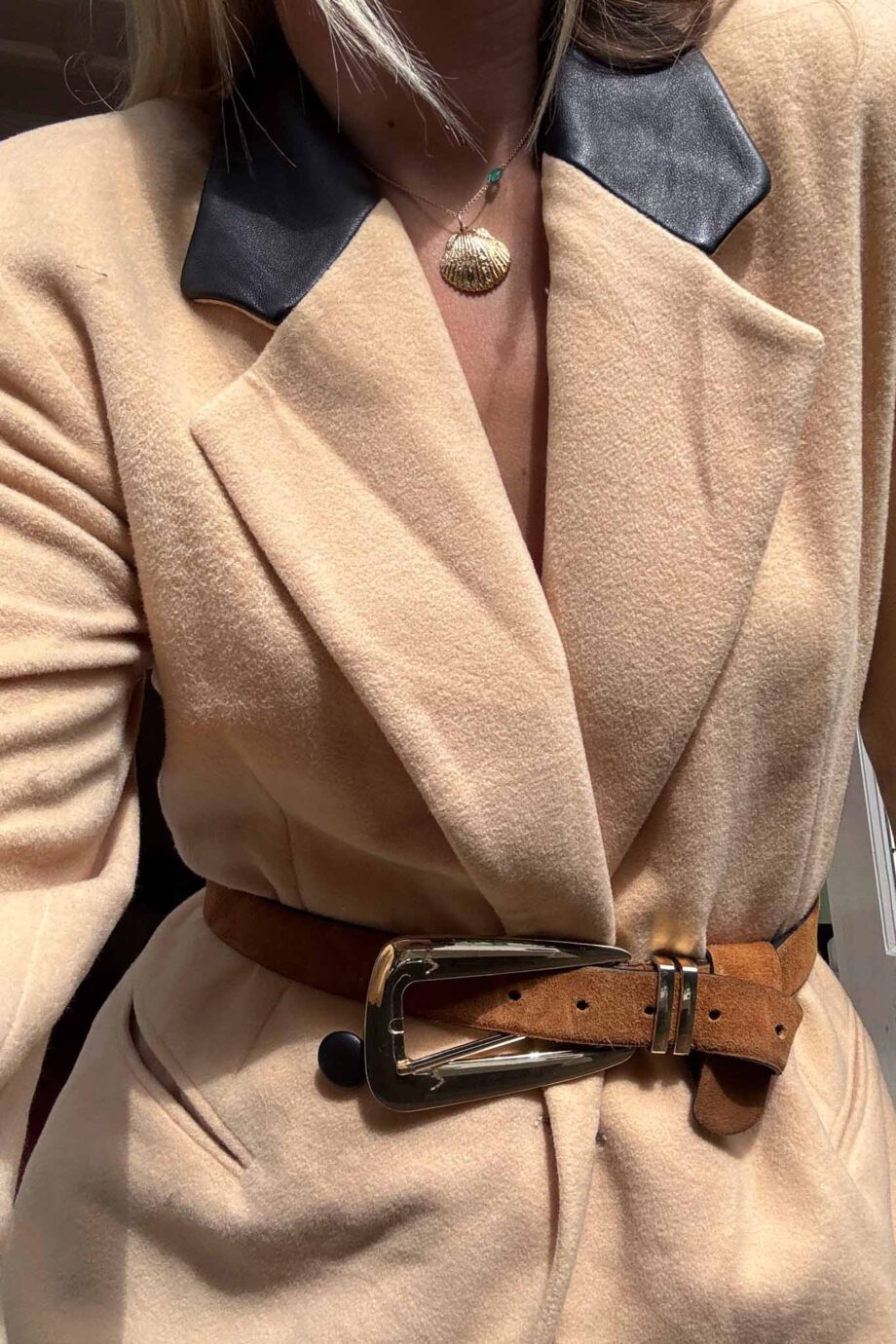 The milano edge blazer cashmere & leather