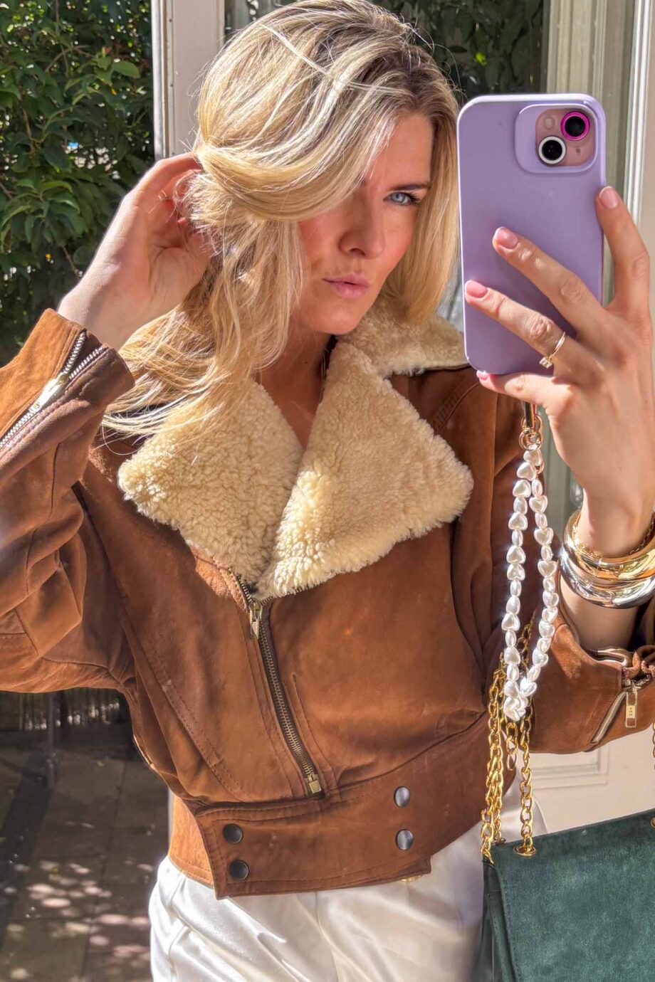 Bomber it babe short lammy coat