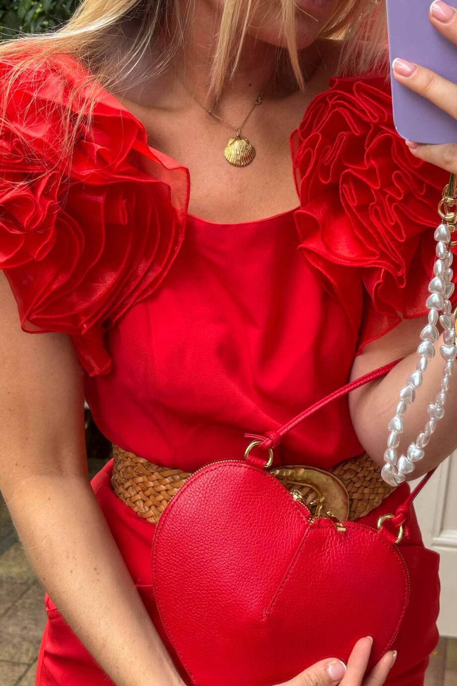 The red watermelon spritz cocktail runway dress