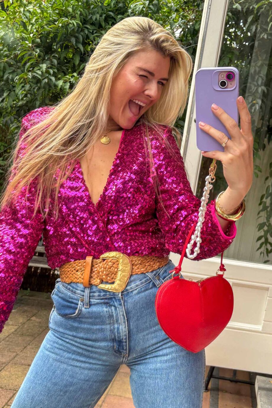 The sequin fuschia Parisian dream jacket