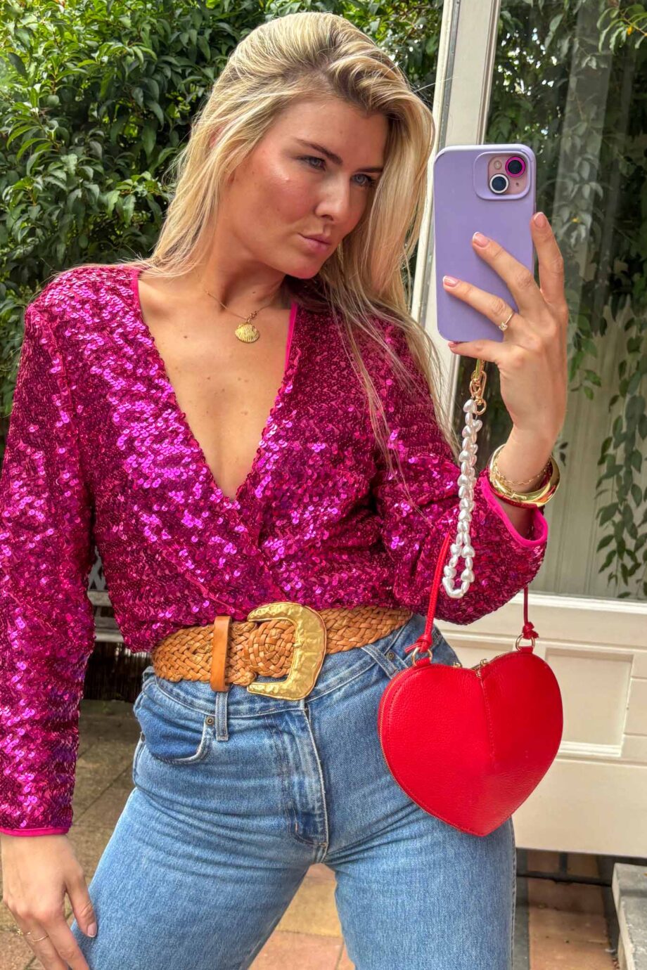 The sequin fuschia Parisian dream jacket