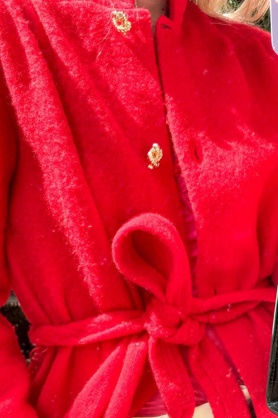 La femme en rouge vintage maxi robe