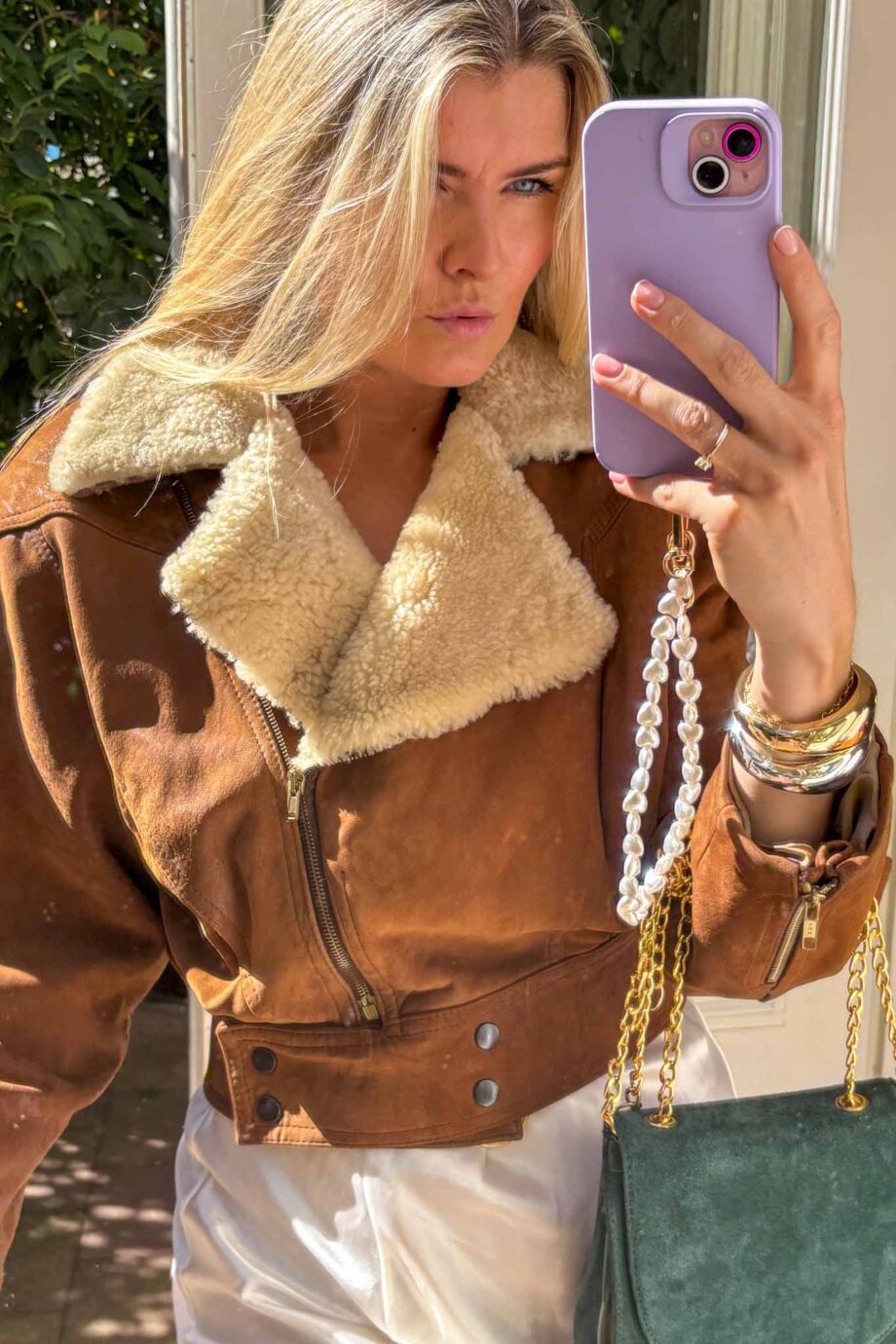 Bomber it babe short lammy coat