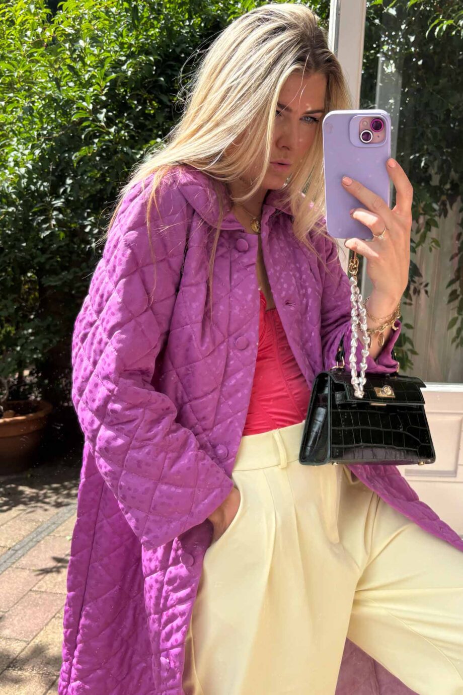 Purple haze satin kaftan, vintage statement