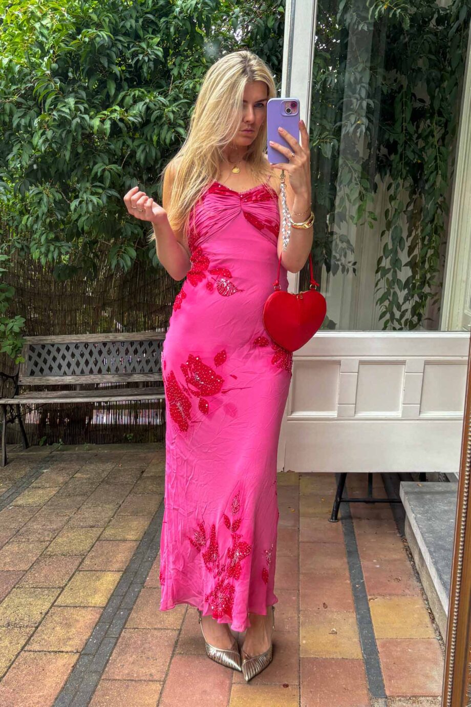 The belleville reverie in Paris silk dress