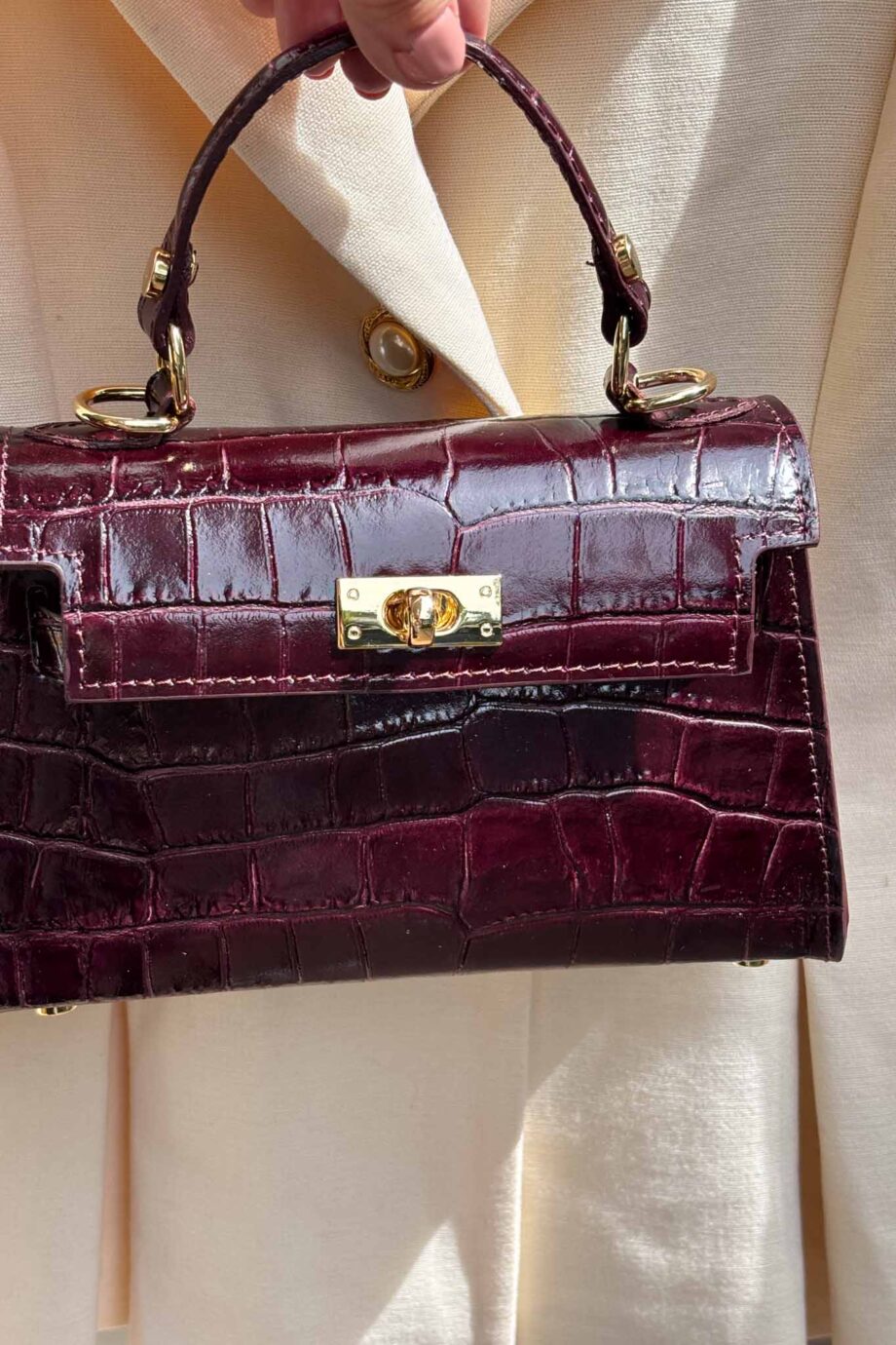 The Jane Parisian leather dream burgundy leather it bag