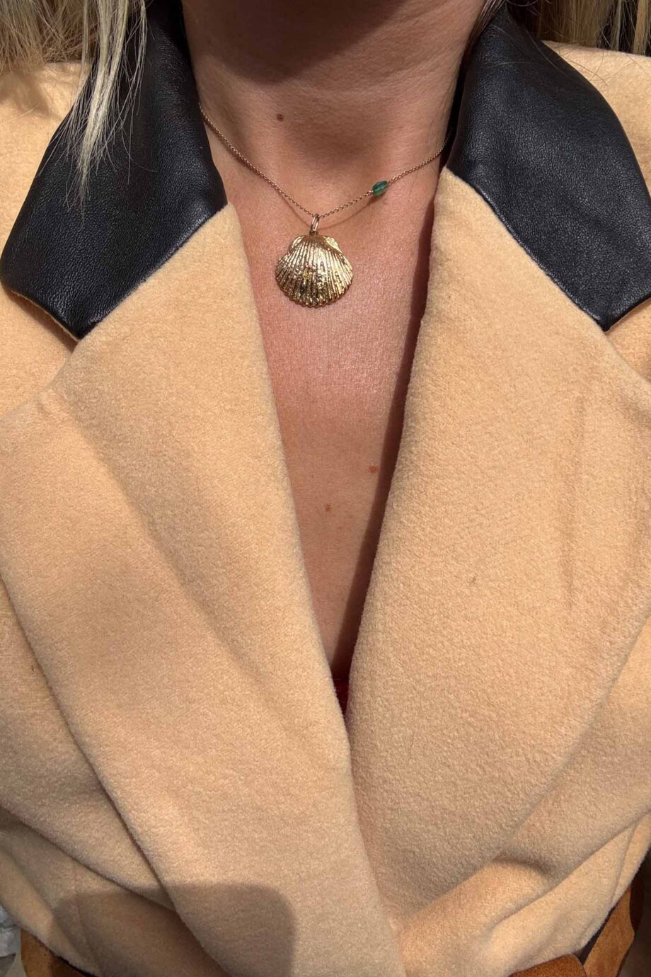 The milano edge blazer cashmere & leather