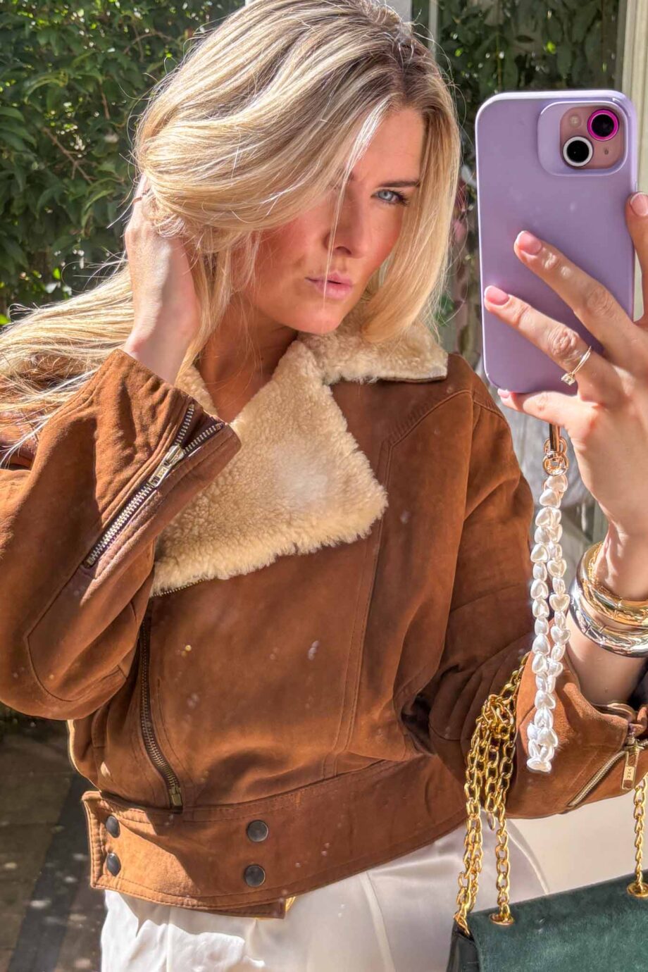 Bomber it babe short lammy coat