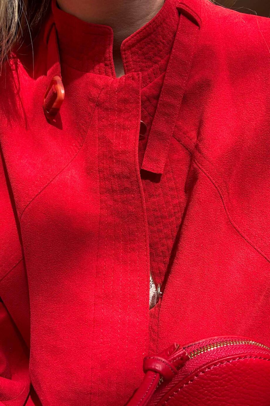 The la vie en rose red bomber jacket