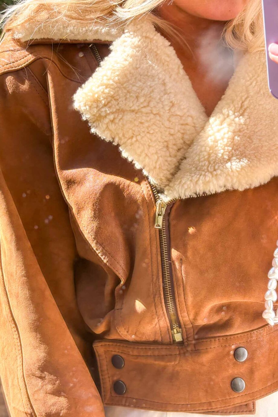 Bomber it babe short lammy coat