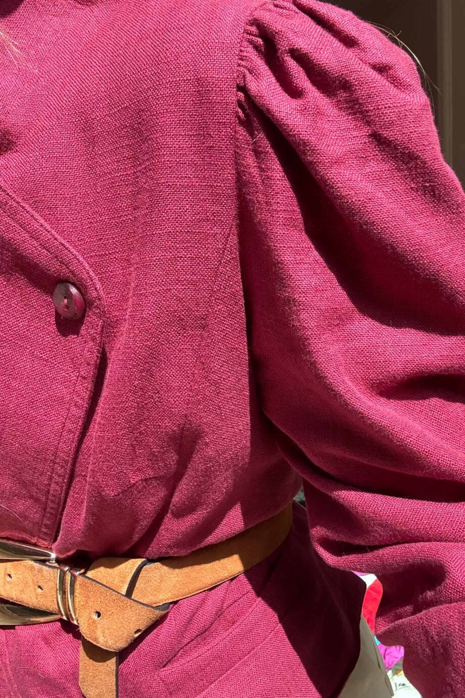 Mauve muse plissée italian vintage blazer