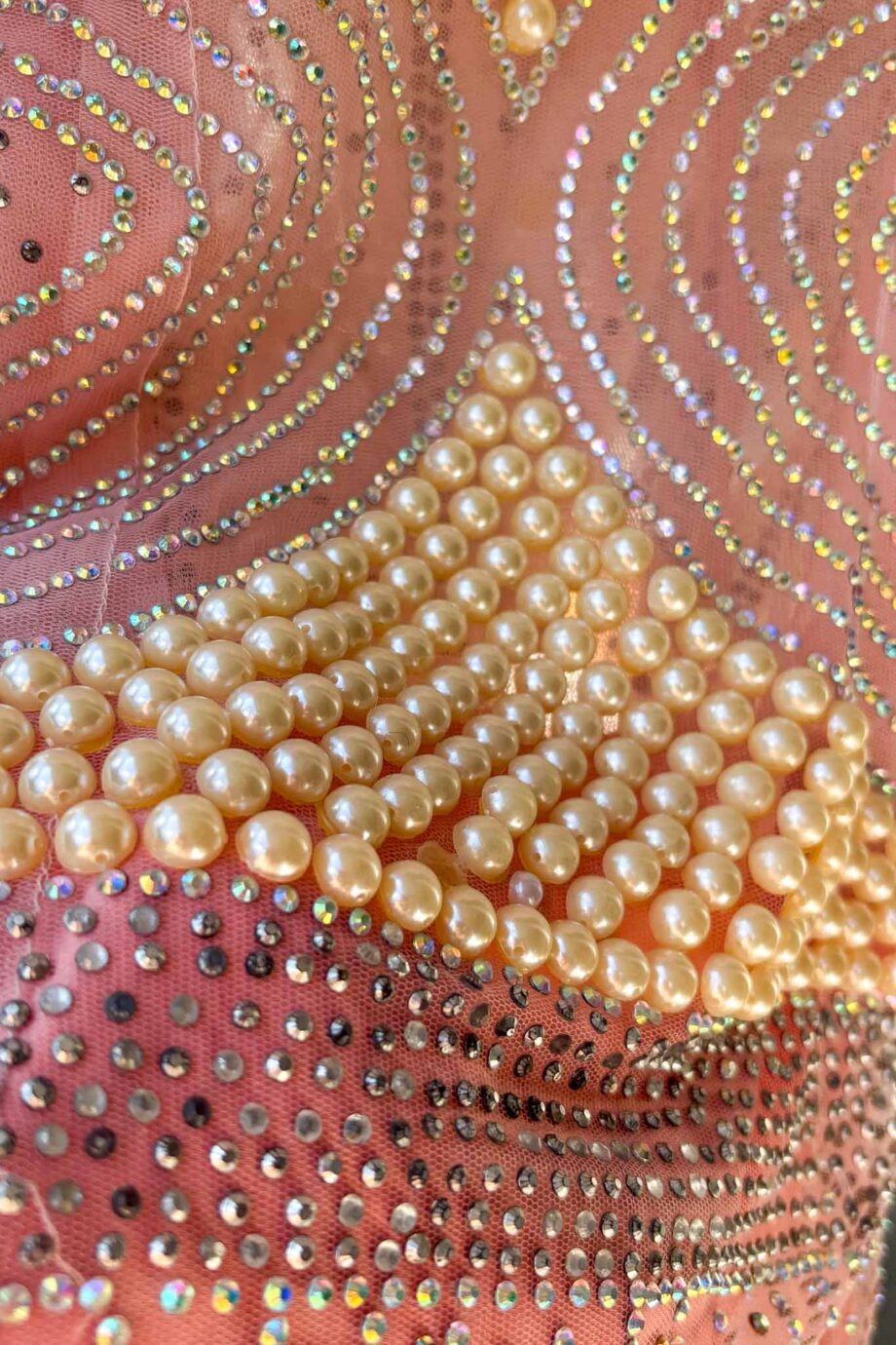 Champagne siren pearl vintage dress