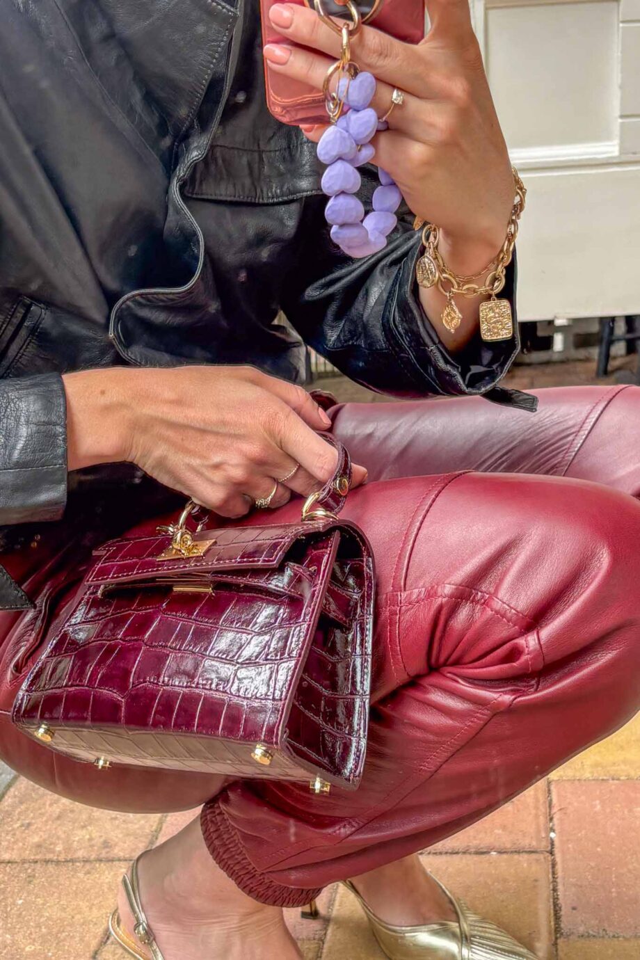 Turn heads everywhere red leather pants