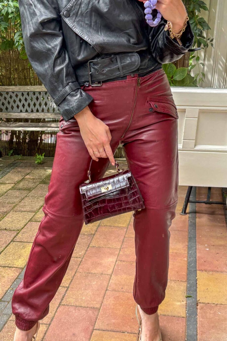 Turn heads everywhere red leather pants