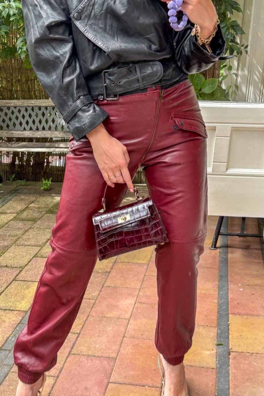 Turn heads everywhere red leather pants