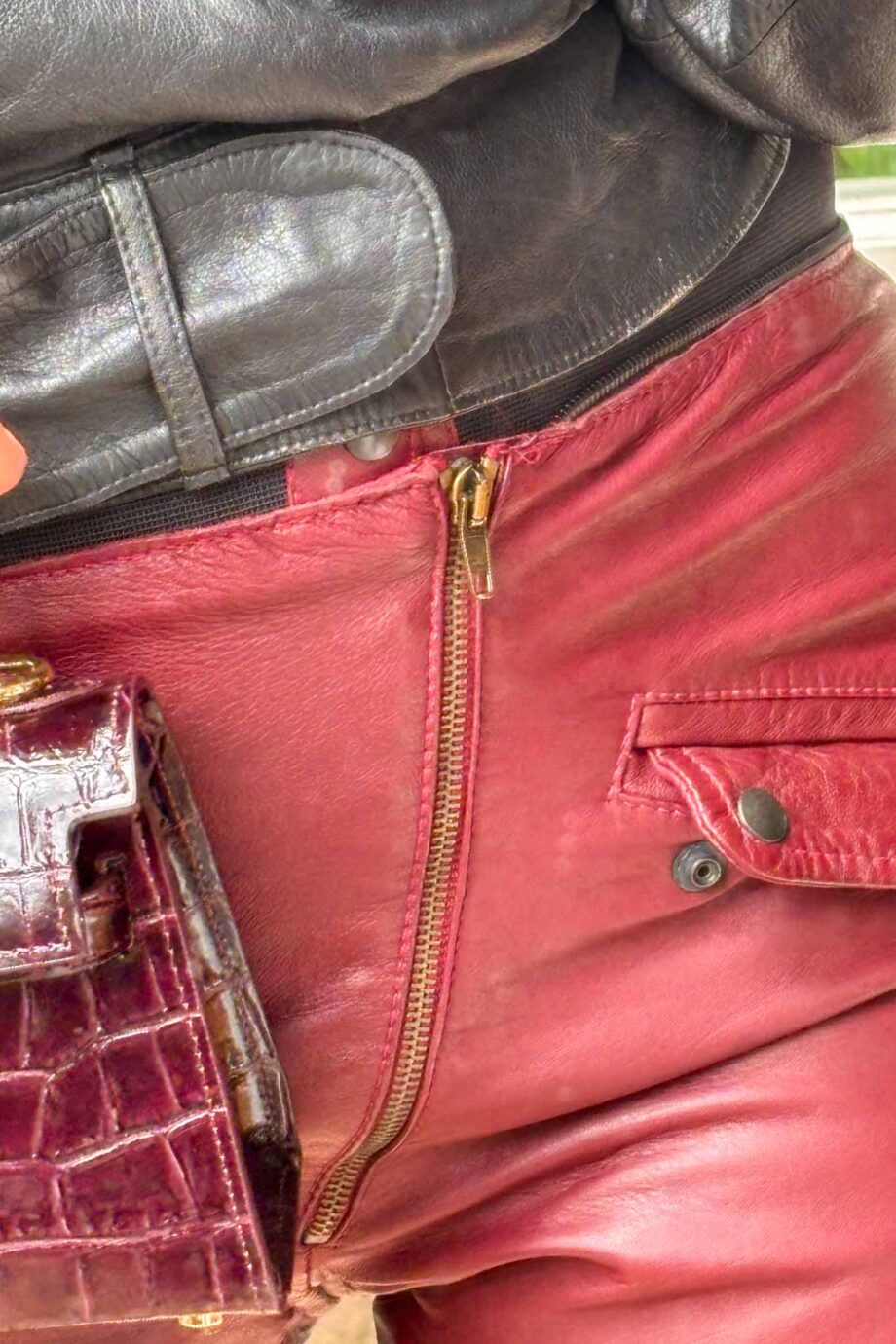Turn heads everywhere red leather pants