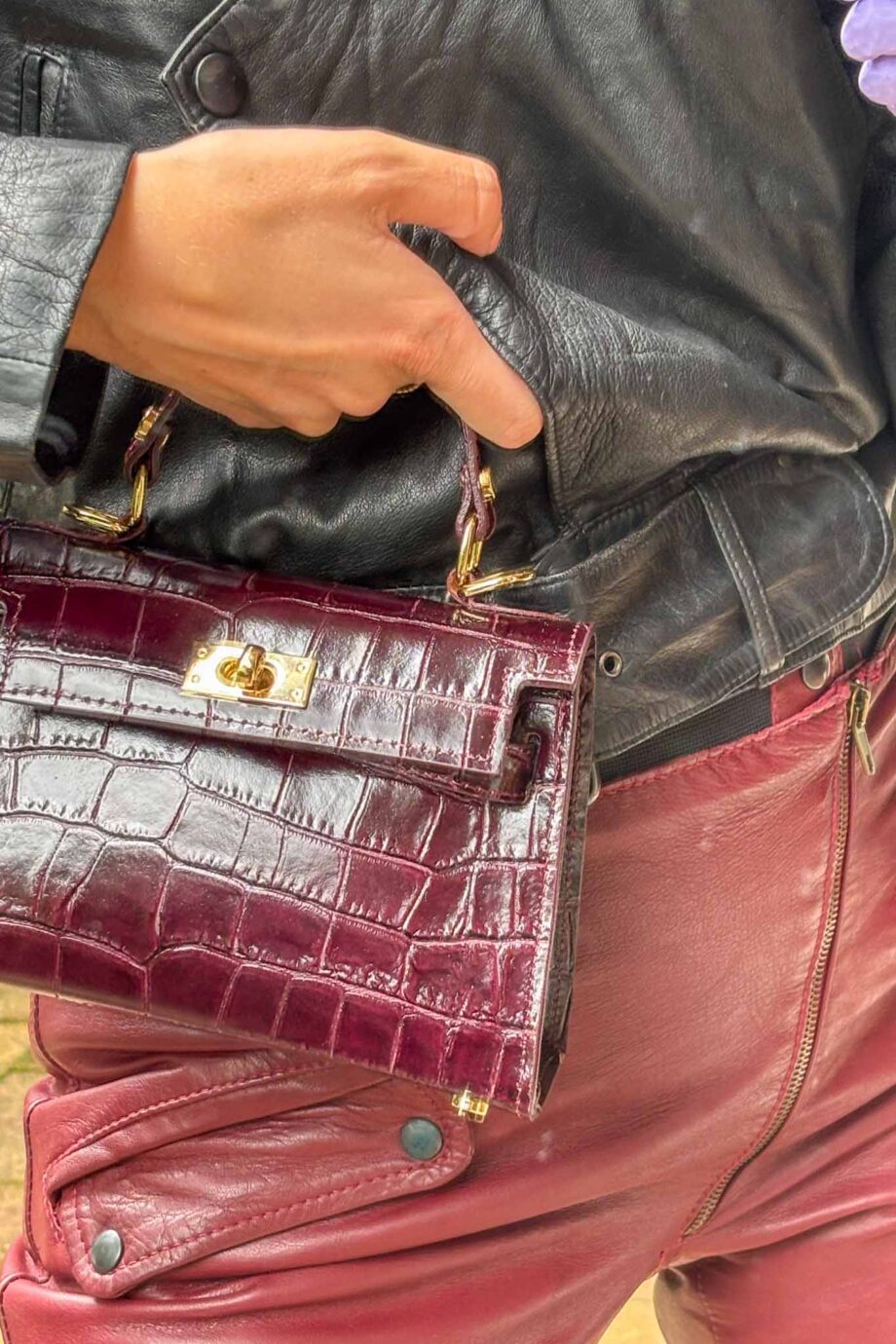 Turn heads everywhere red leather pants