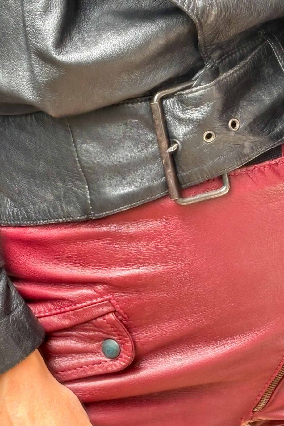 Turn heads everywhere red leather pants