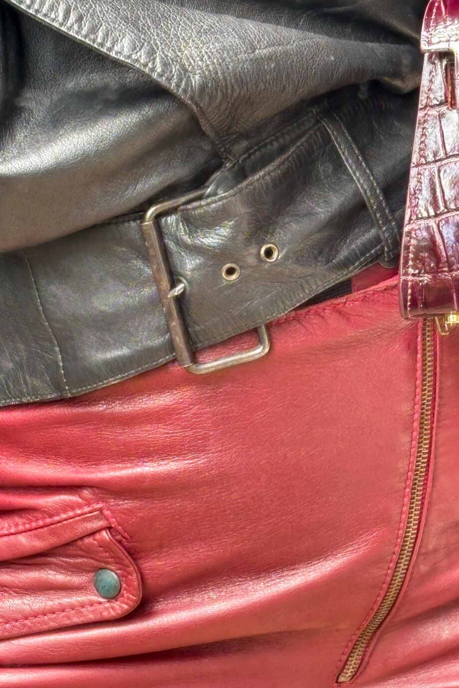 Turn heads everywhere red leather pants