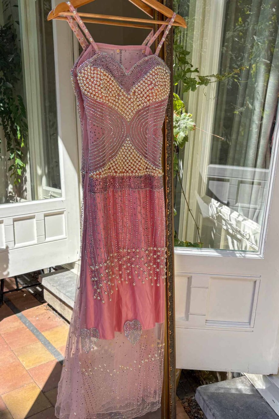 Champagne siren pearl vintage dress