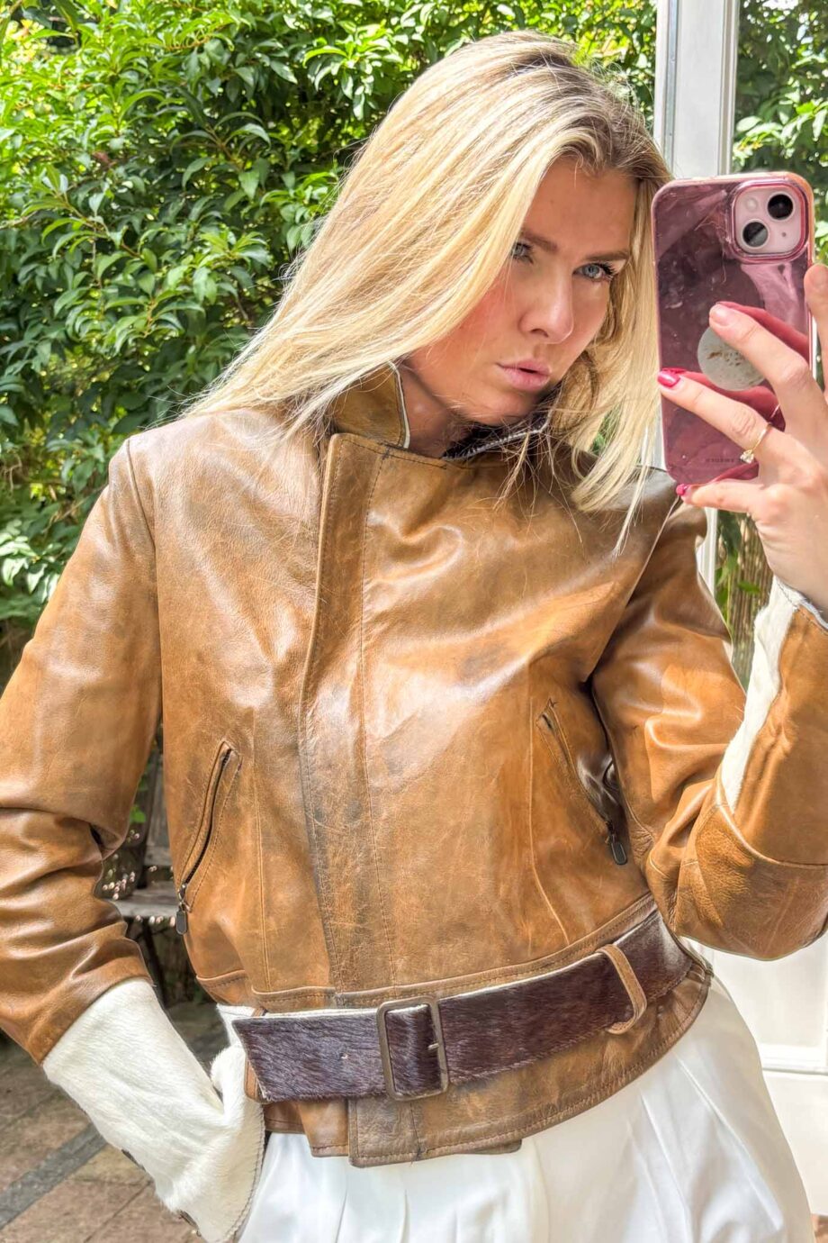 The dream MIU MIU inspired leather Italian coat