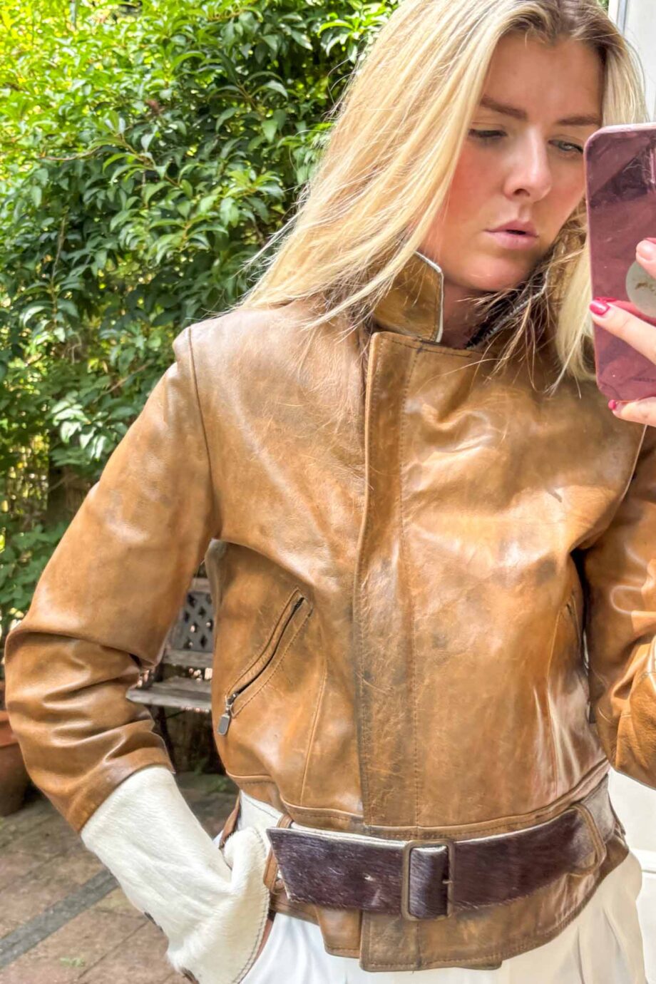 The dream MIU MIU inspired leather Italian coat