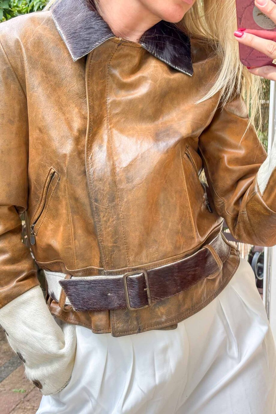 The dream MIU MIU inspired leather Italian coat