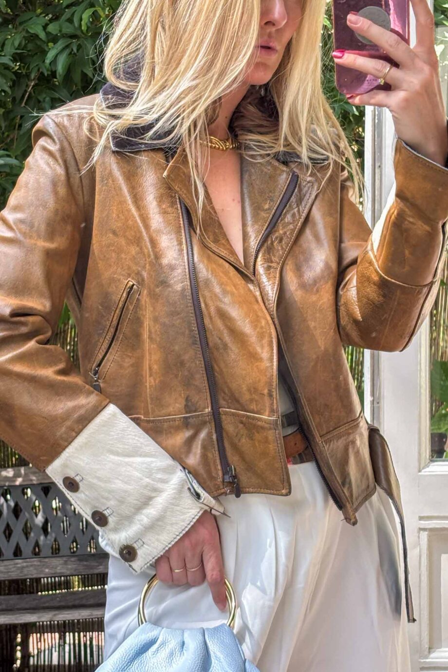 The dream MIU MIU inspired leather Italian coat