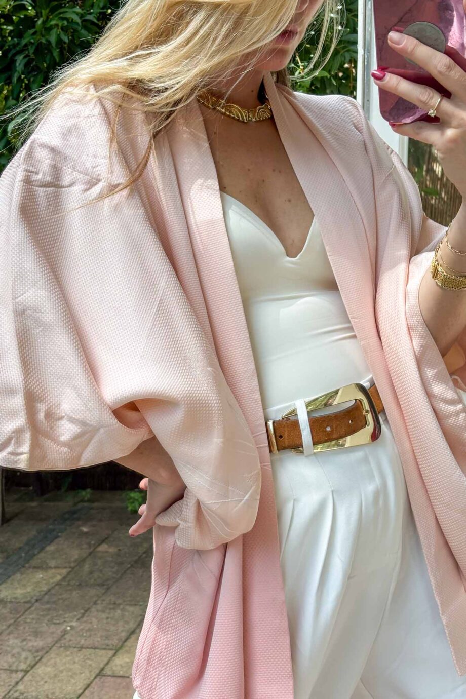 Blush rose romance vintage kimono