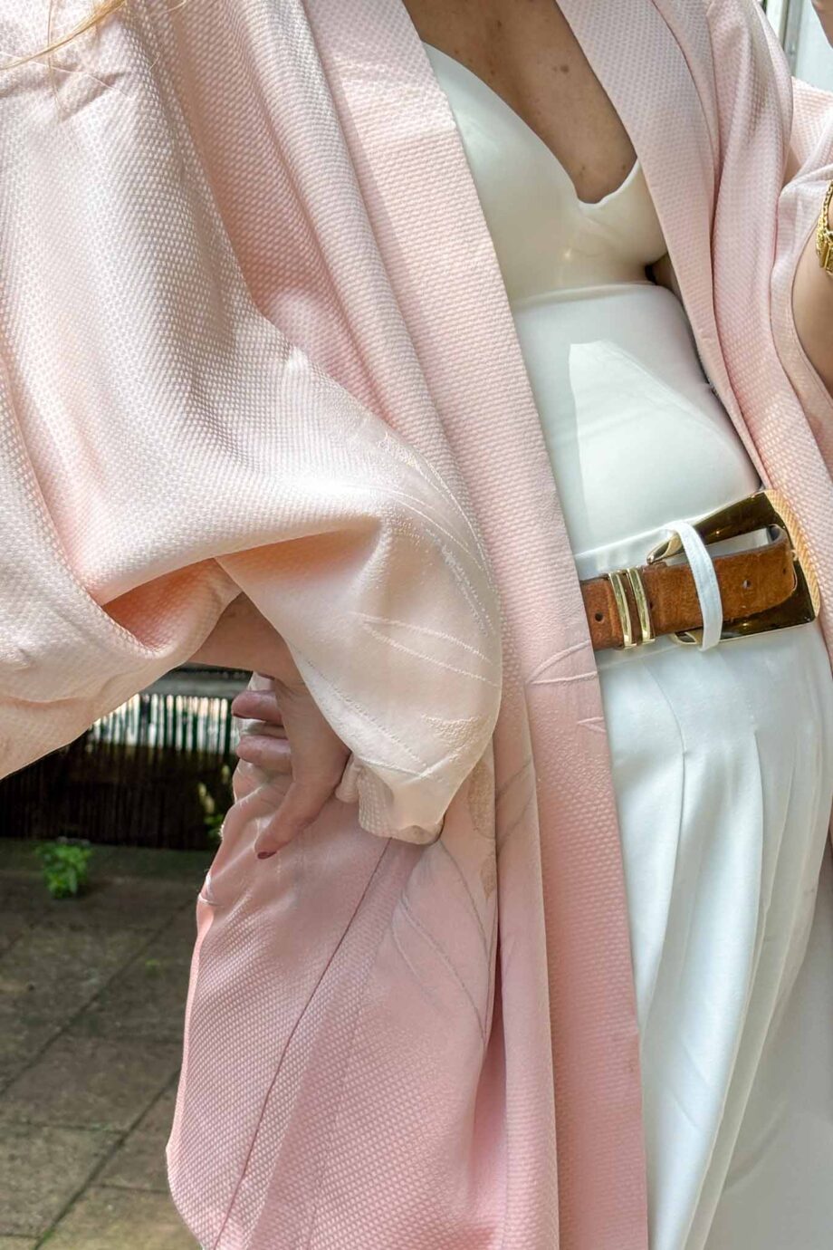 Blush rose romance vintage kimono