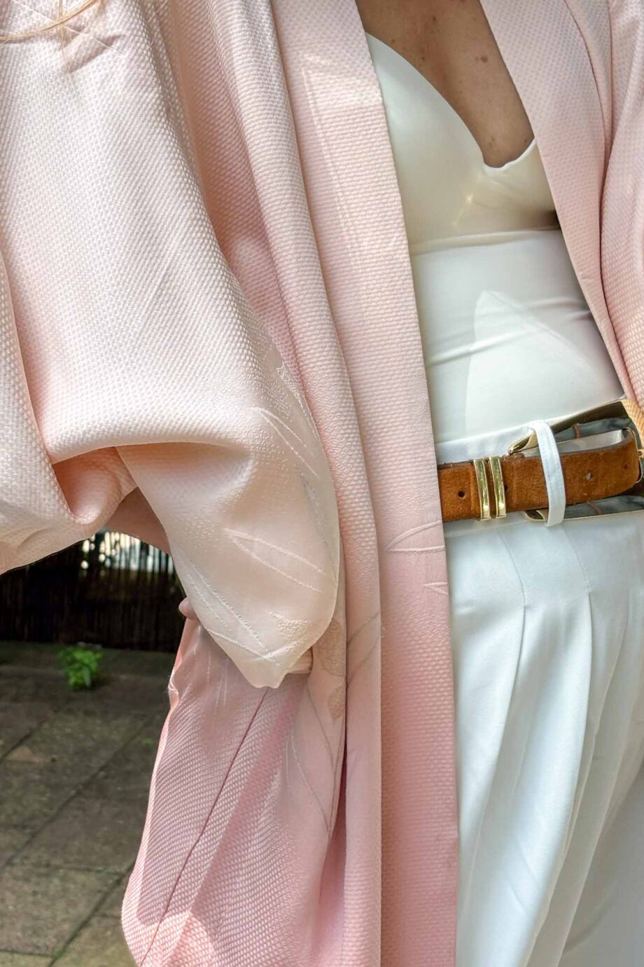 Blush rose romance vintage kimono