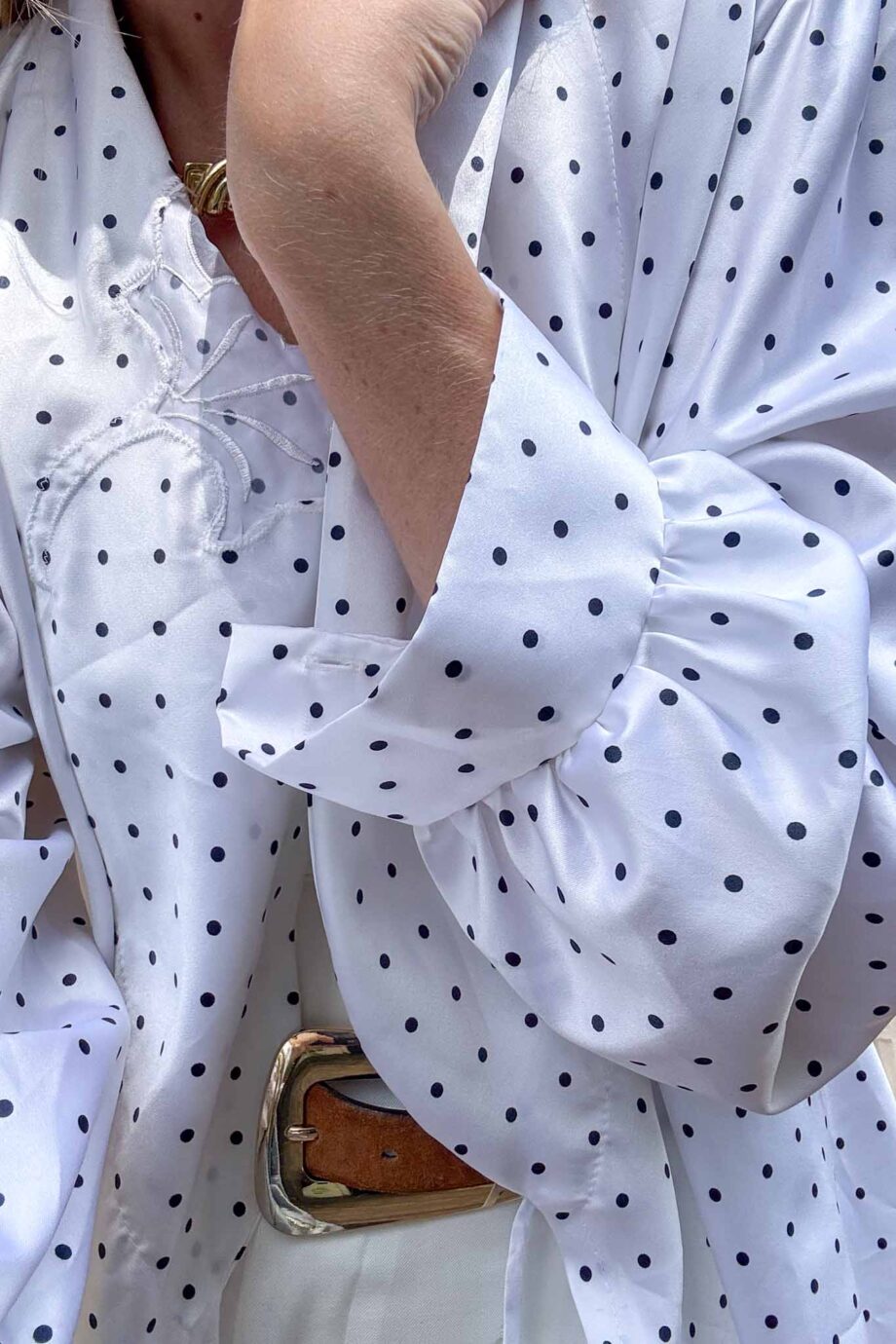 The lovely polkadot wonder kaftan with lace