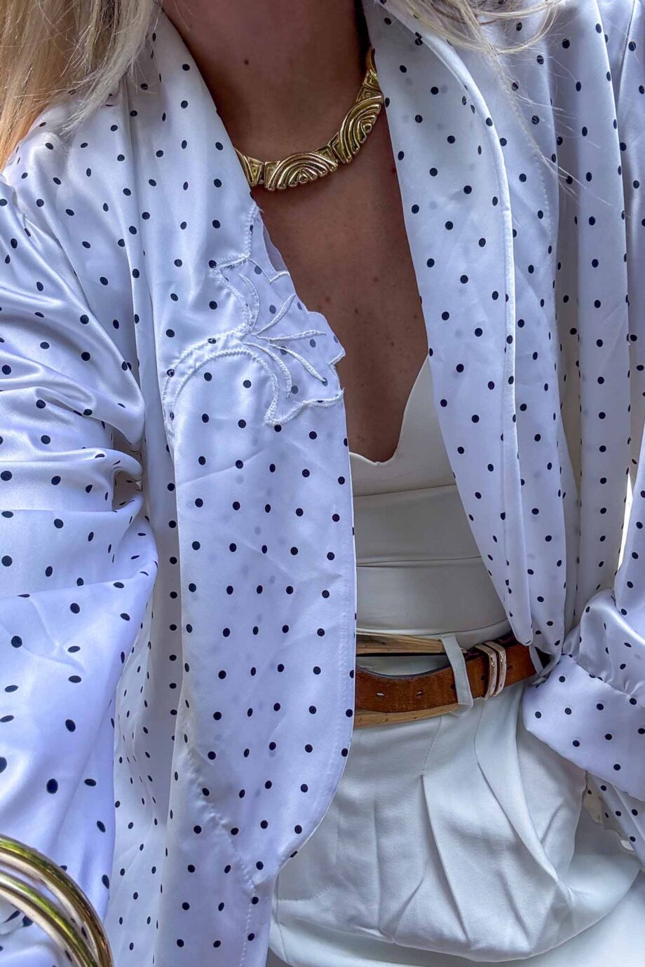 The lovely polkadot wonder kaftan with lace