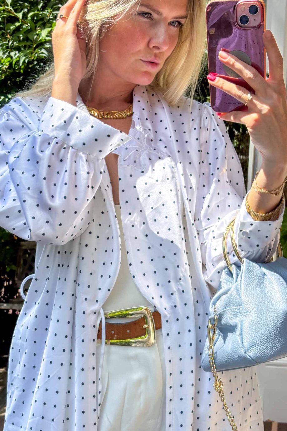 The lovely polkadot wonder kaftan with lace